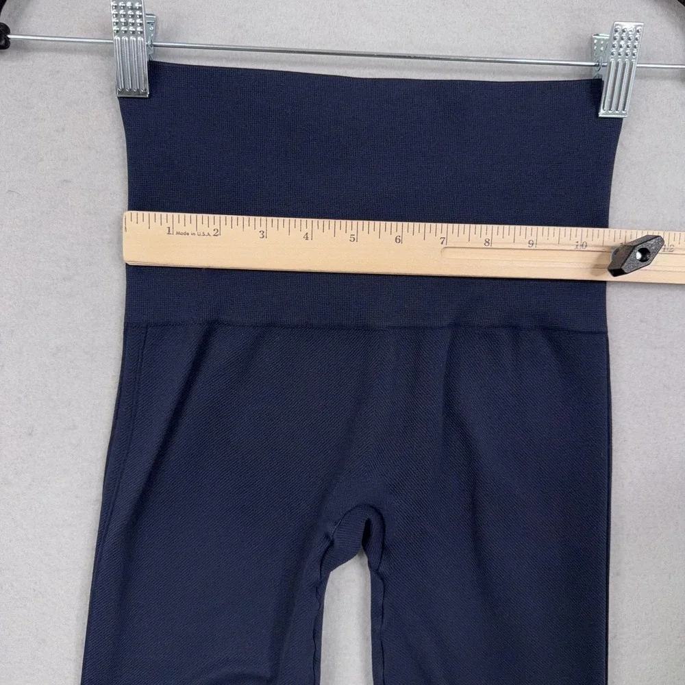 Spanx Leggings Pants Womens Small Navy High Waist Shaping Tummy Control - Picture 8 of 14